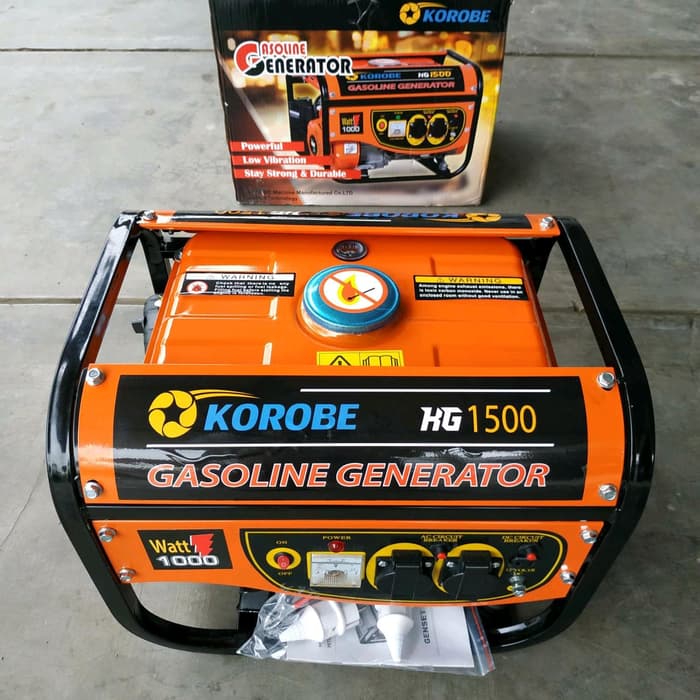 Genset Gasoline Generator 1000 Watt Korobe KG-1500