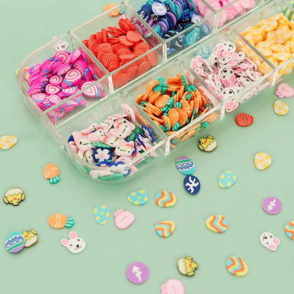 Mxbeauty Easter Dekorasi Kuku Lucu Lembut Telur Manicure Nail Art Charms Bunny Kartun Perhiasan Kuku