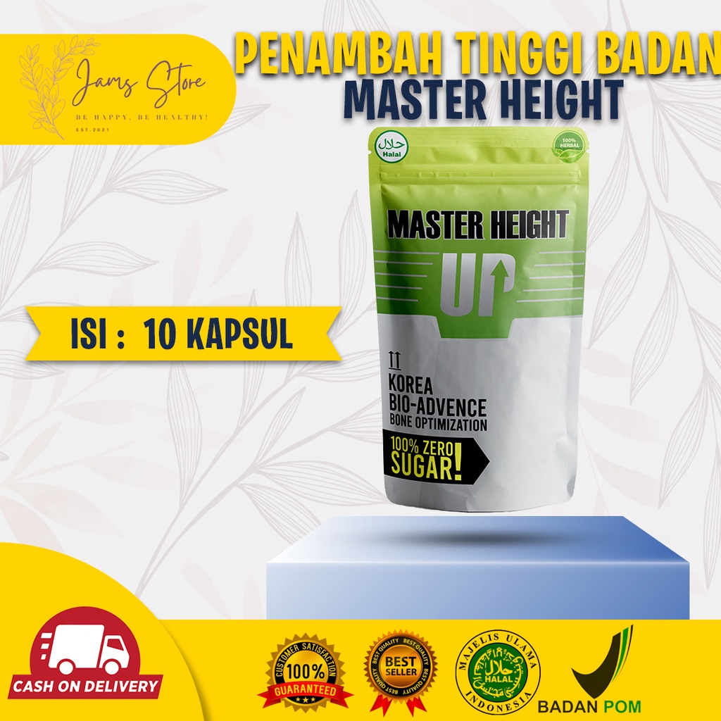 

MASTER HEIGHT – Peninggi Badan Original Terlaris / susu penambah tinggi badan /penambah tinggi badan