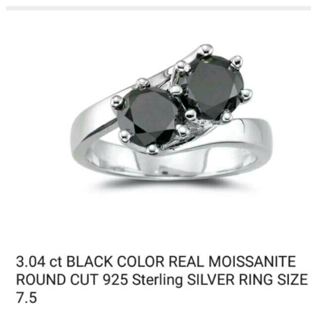 Cincin Black Diamond Moissanite