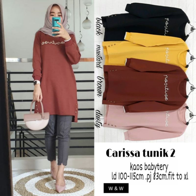 Carissa Tunik/Tunik Kaos/Pakaian Wanita