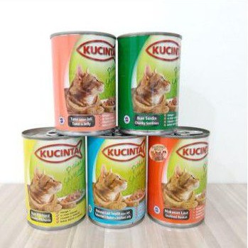 Makanan basah kucing KUCINTA all varian rasa 400gram makanan kaleng kucing