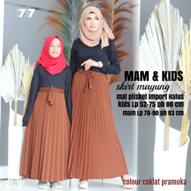 Mam &amp; kids rok plisket mayung bisa cod