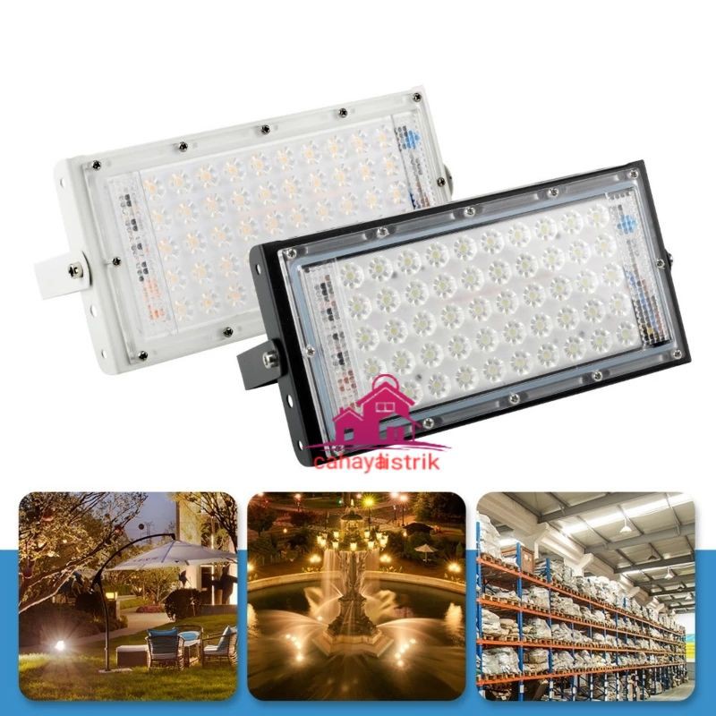 LAMPU SOROT / TEMBAK LED SLIM 50 WATT / 50W / SLIM LED FLOODLIGHT50 WATT AC 220V