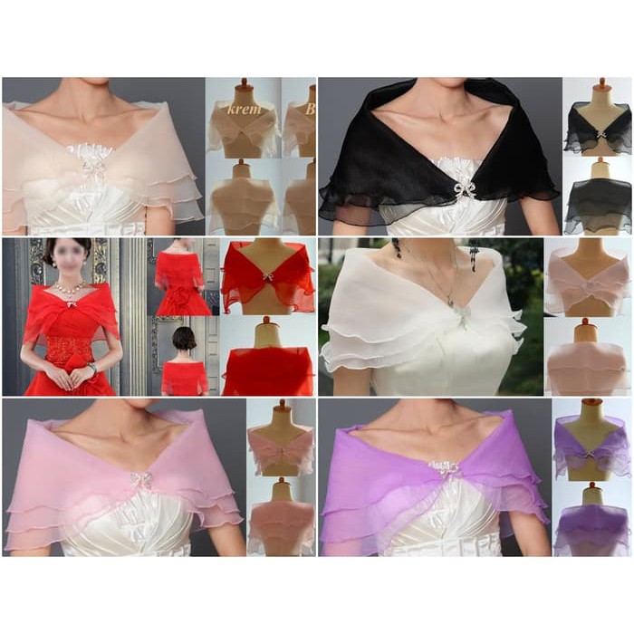 Super Sale Bolero Bros Aksesoris Gaun Kebaya Pesta Penutup Dada