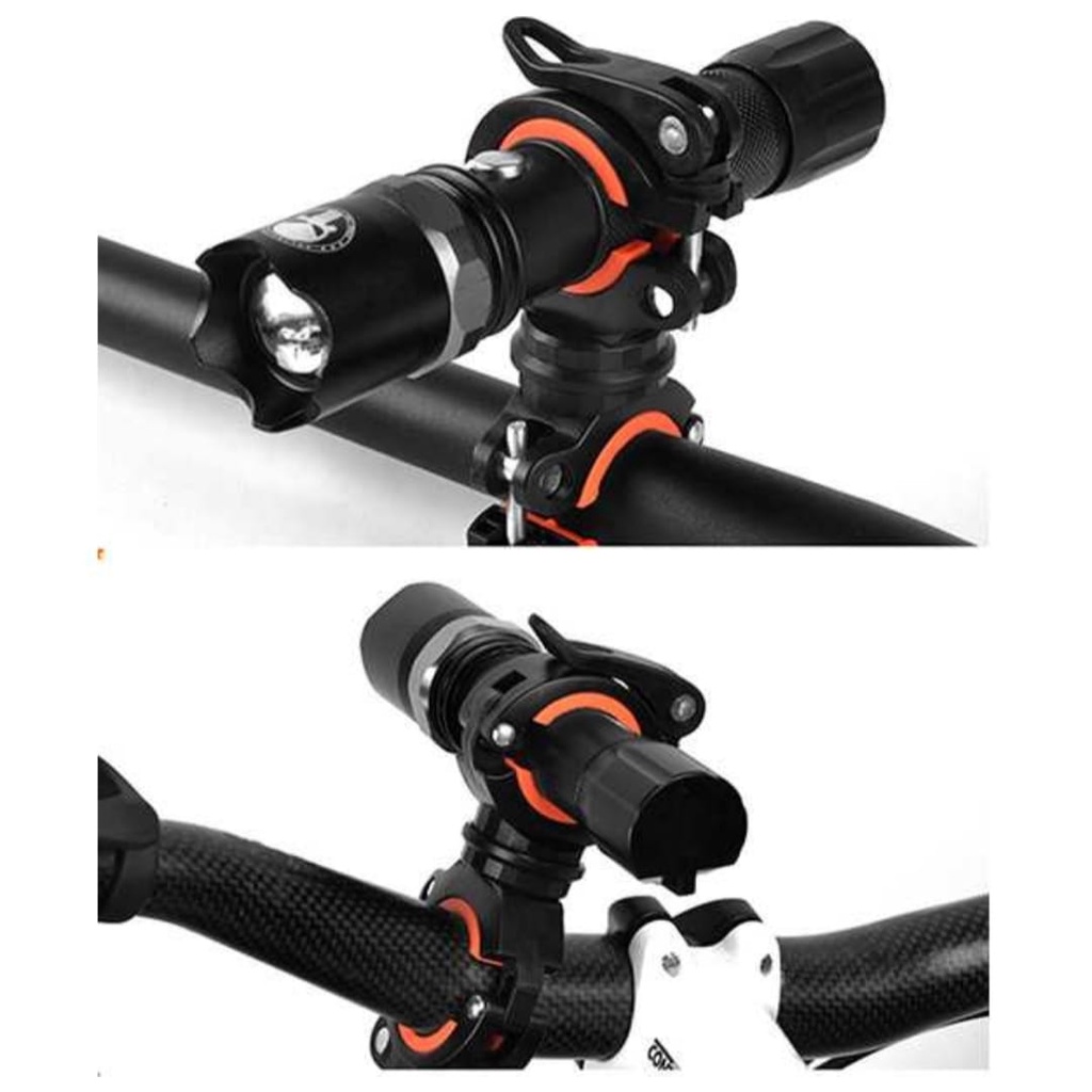 TERMURAH!!! Clamp Penjepit Lampu Senter Sepeda 360 Derajat / Realpict