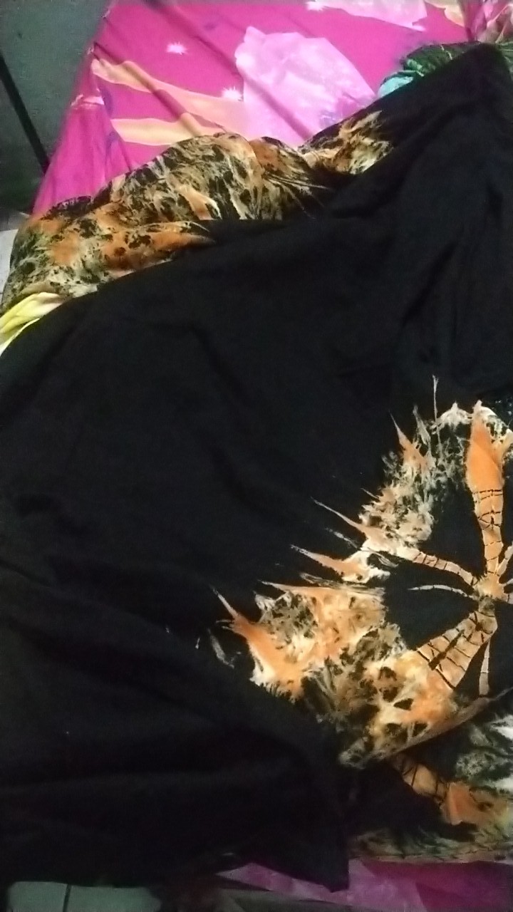 Amalagrosir - (cod) Gamis Black Tiedie Teratai / Long Dress Batik Busui