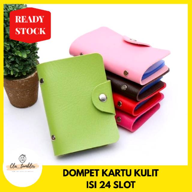 Dompet Kartu Kulit 24 Slot / Dompet Wanita Cantik / Tempat Kartu / Dompet Kecil Unik Lucu Cantik