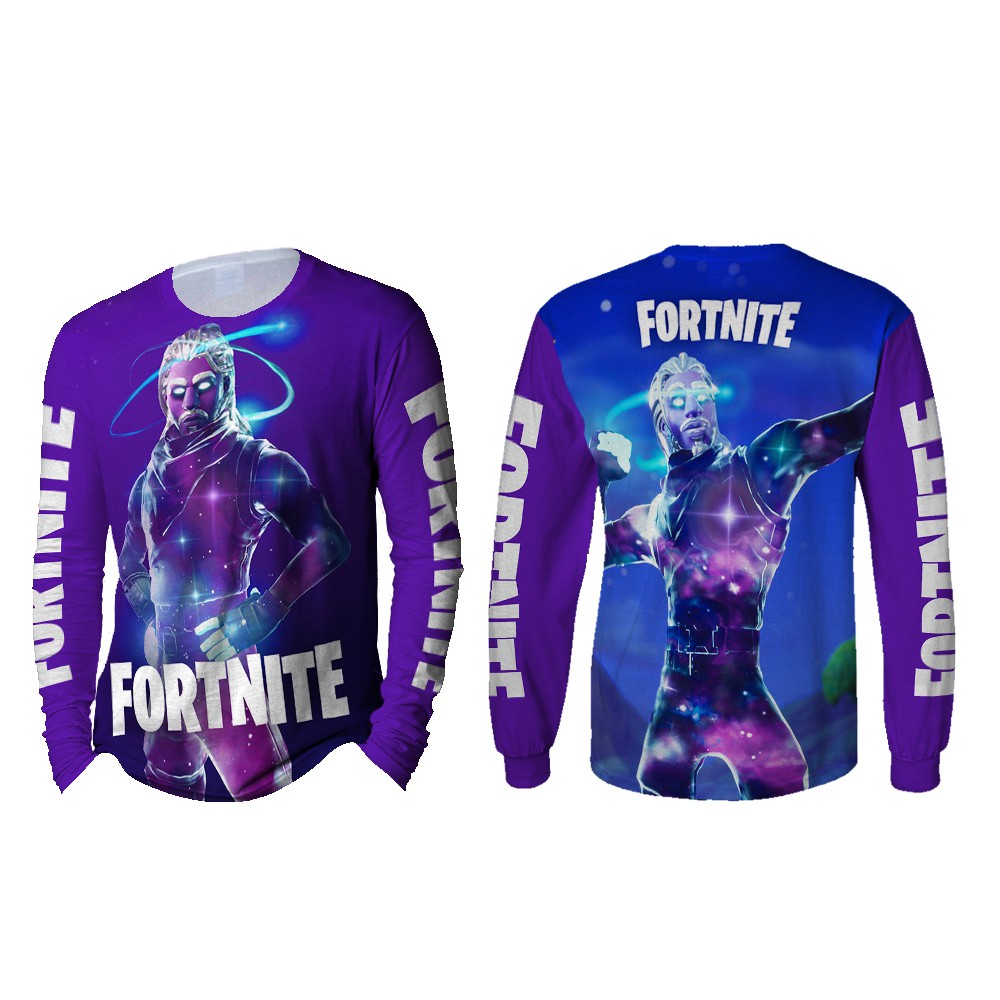 Kaos Pria Lengan Panjang Fortnite 3D Full Print Sublimation 003