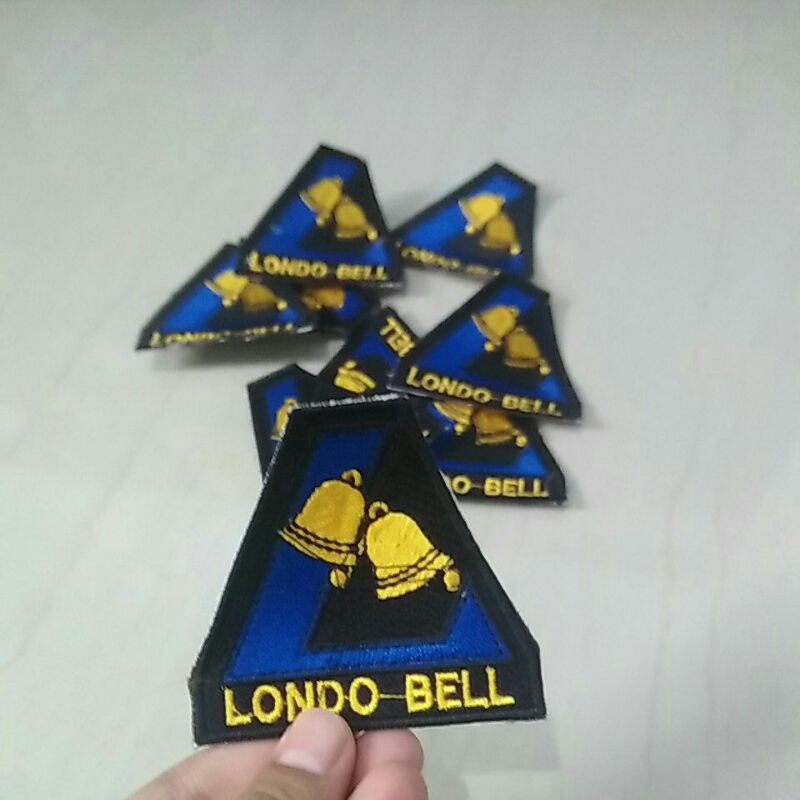 Patch bordir setrika jahit londo bell gundam logo anime game keren