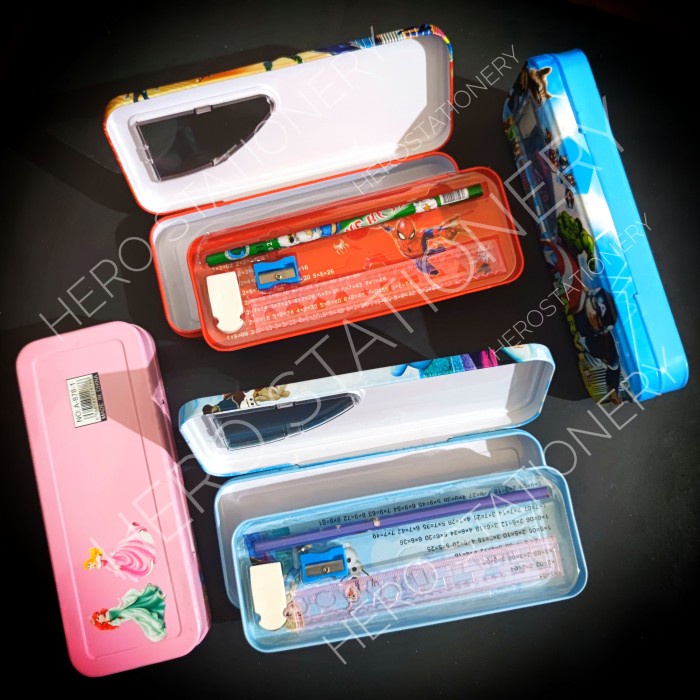 

Menakjubkan Tempat Pensil Pencil Case Kaleng Avengers Spiderman Frozen Princess Sale!!!