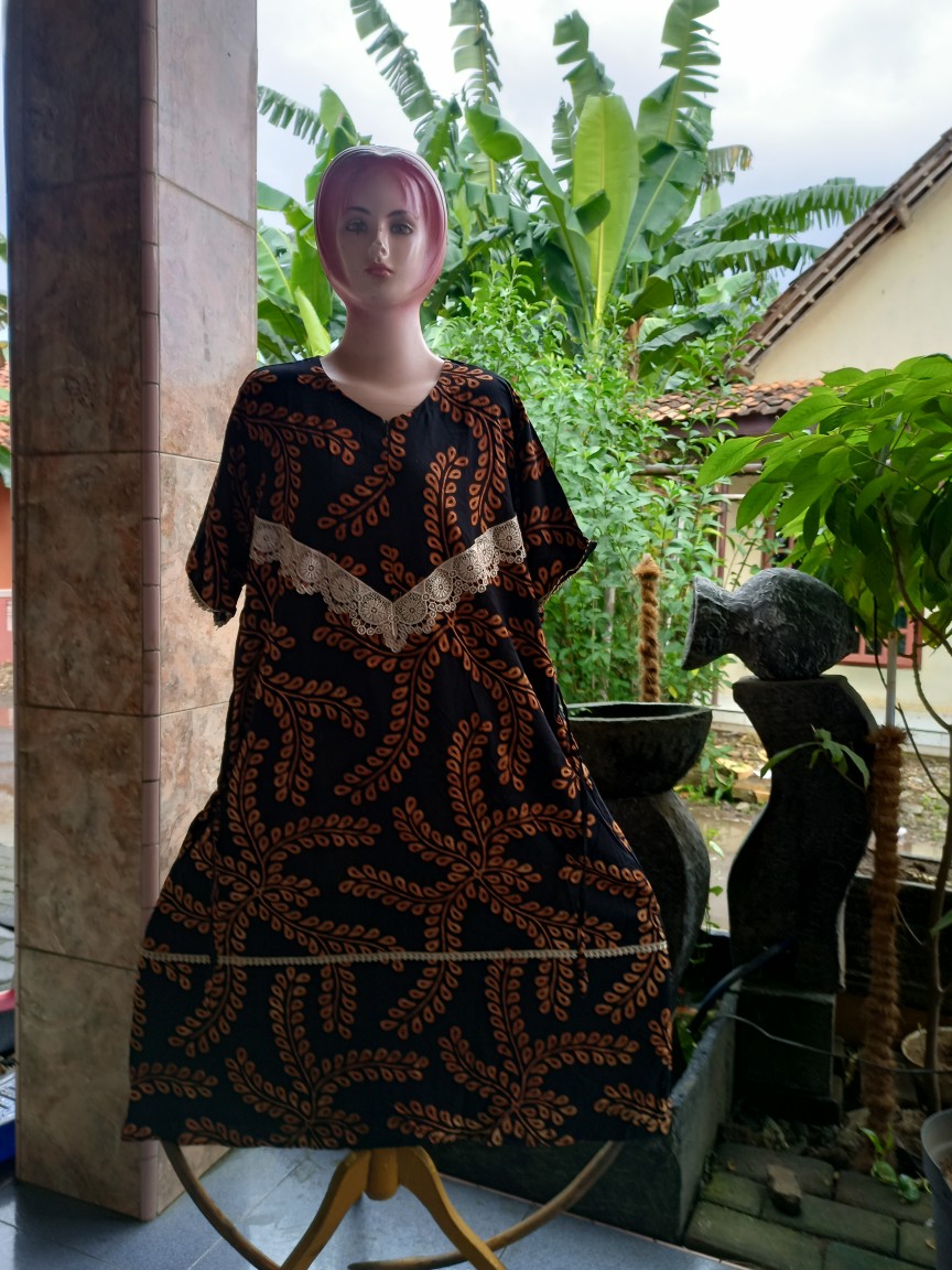 Gamis Batik Renda Arab