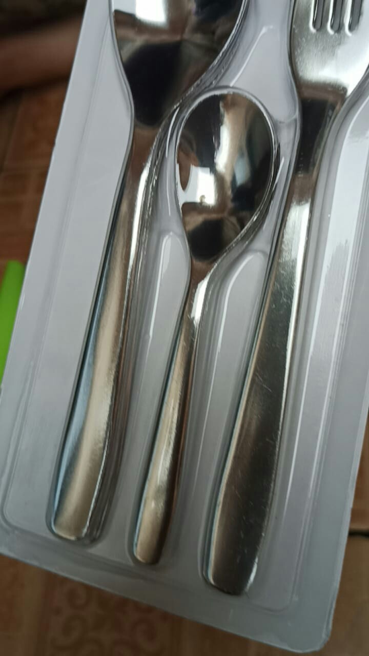 Mopsig Peralatan Makan (sendok, Garpu Dan Sendok Kecil) 1 Set Isi 12