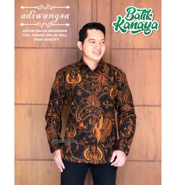 Kemeja Batik ADIWANGSA FULL FURING Katun Halus Ori Solo