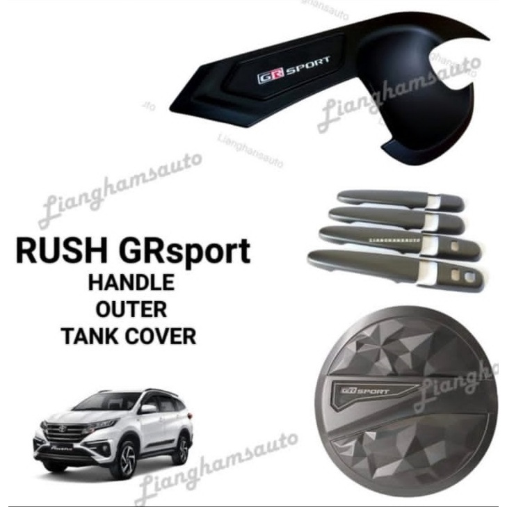 Paket Handle Outer Tank Cover Rush Terios Hitam GR SPORT 2018-2022 Hitam Doff