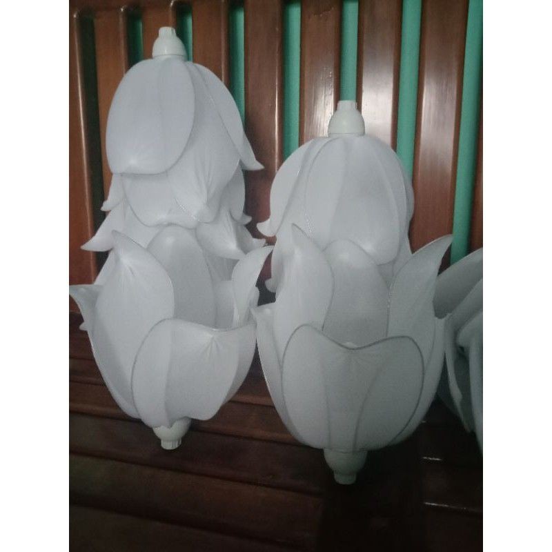 kap lampu dekorasi bunga tulip