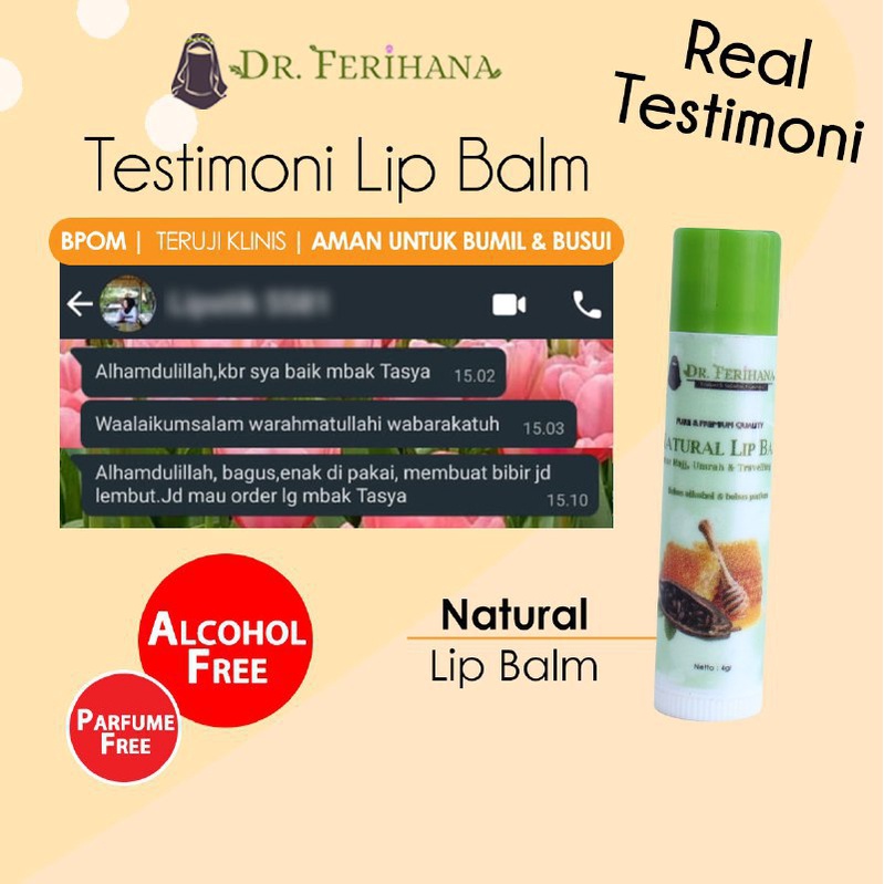 NATURAL LIP BALM FOR HAJJ, UMRAH &amp; TRAVELING DR. FERIHANA SKINCARE