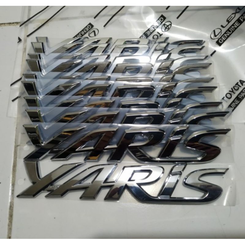 emblem tulisan yaris original toyota