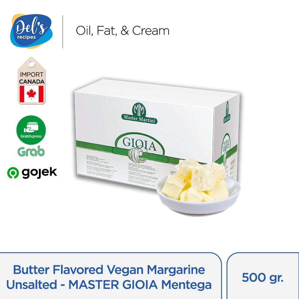 

Butter Flavored Vegan Margarine Unsalted - MASTER GIOIA Mentega 500gr