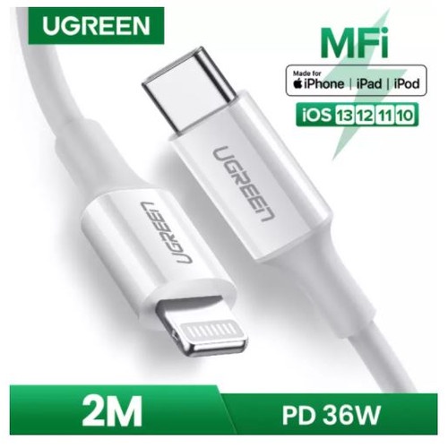 UGREEN Kabel Charger iPhone Lightning MFI Cable Fast Charging 60W for Apple iPhone 12 13 US171