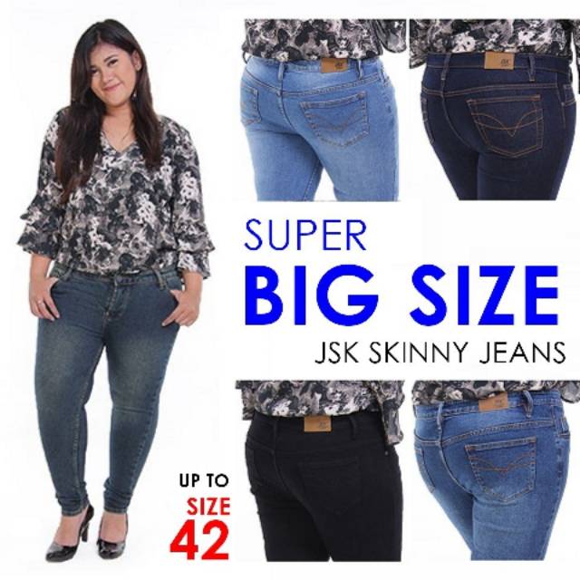  Celana Jeans Panjang Wanita Skinny Jeans Jumbo BIG SIZE 