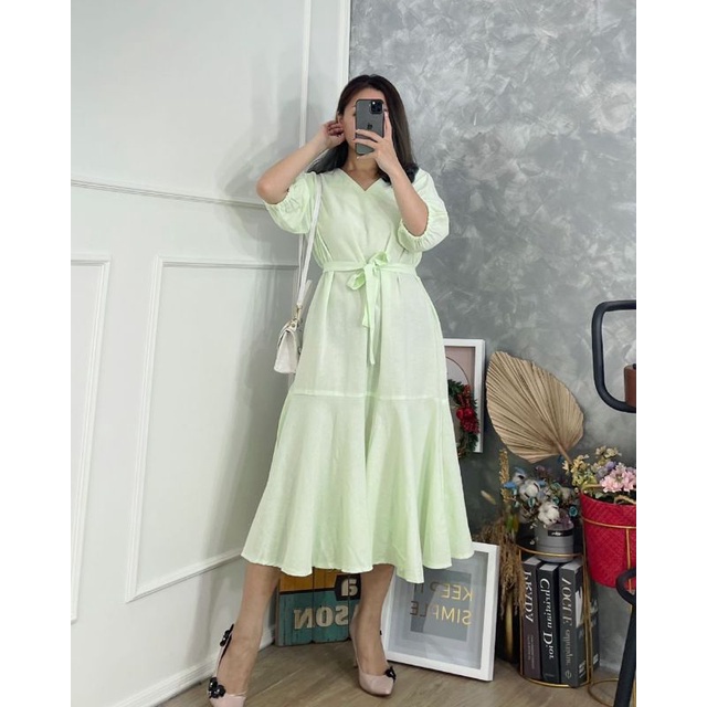 CARMELIA DRESS - DRESS WANITA LENGAN PENDEK