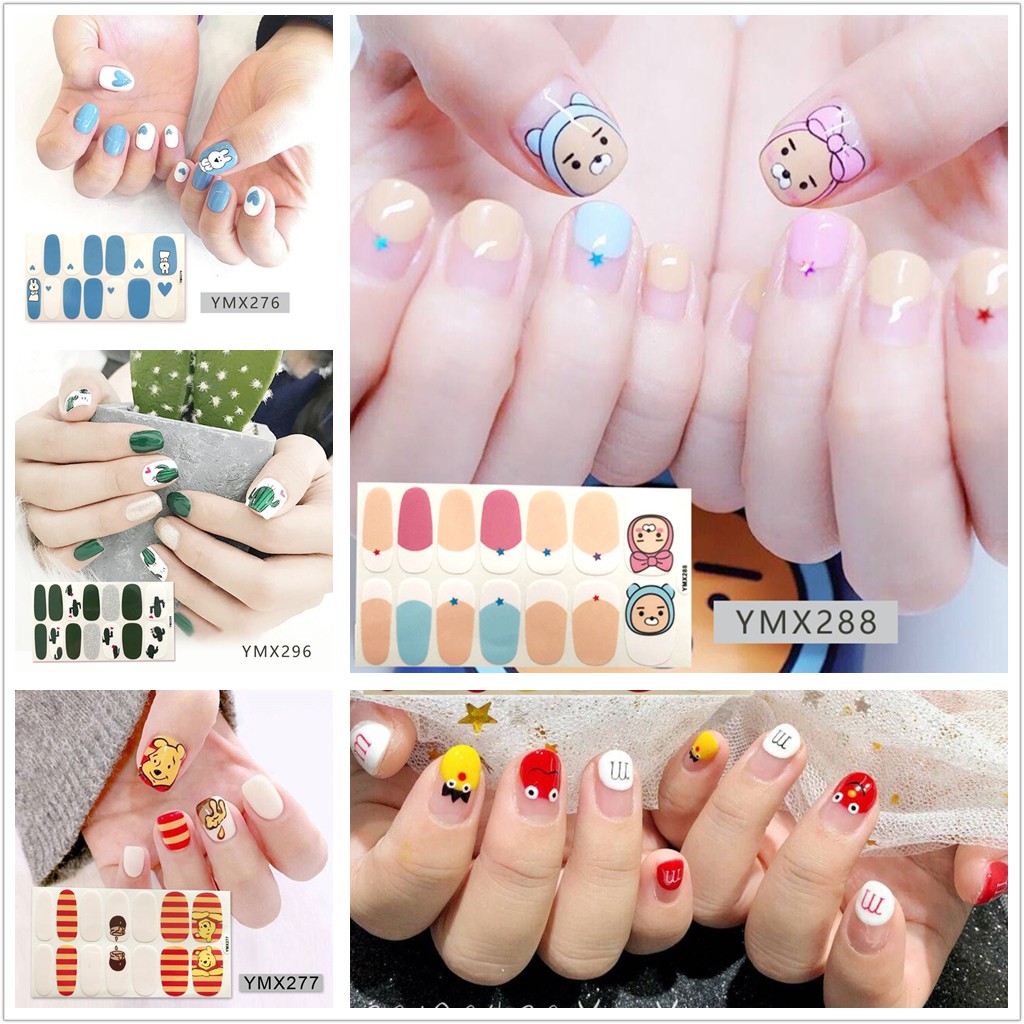 &lt;Jjoygirl&gt;YMX Nail Sticker Motif / Sticker Kuku / Stiker Kuku / Nail Stiker Glitter / Stripes Design