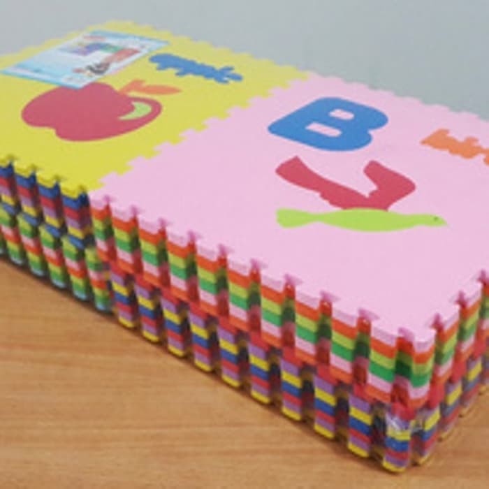 Puzzle Lantai - Puzzle Evamat - Matras Puzzle Karpet Evamat Puzzle Abjad Huruf A Sampai Z Ukuran 30