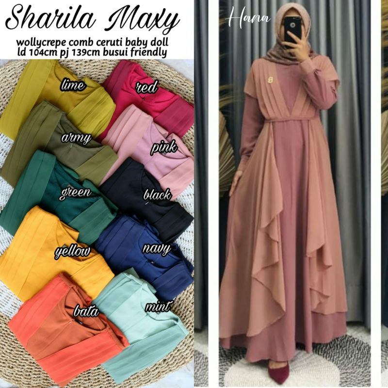 gamis terbaru sharila maxy sharila dress elnara iswara humaira humairah