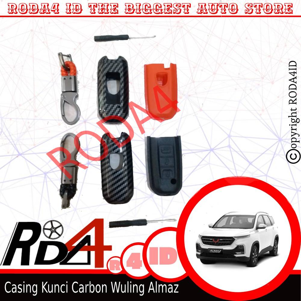 Casing Kunci Carbon Wuling Almaz Case Cover Replacement