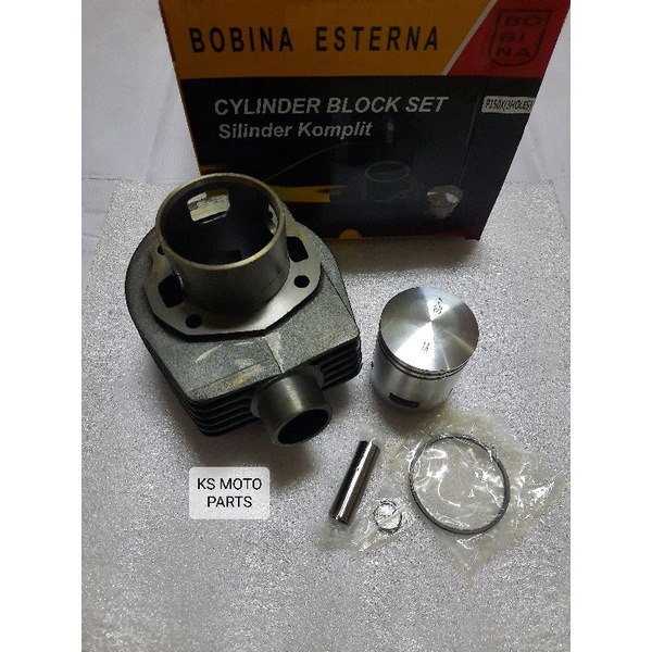 CYLINDER BLOK SEHER KOMPLIT VESPA PX, PX150, PXE EXCLUSIVE (3 LUBANG / 5 LUBANG) BOBINA ESTERNA