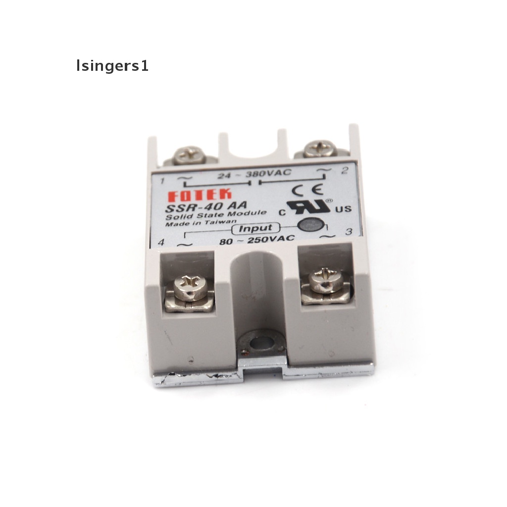 Lsingers1 relay solid state SSR-40AA-H 40A actually 80-250V AC TO 90-480V AC SSR 40A