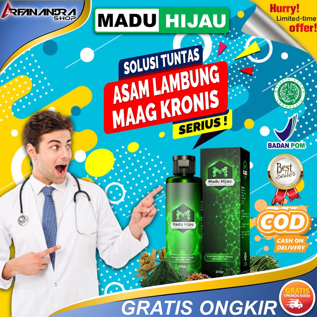 

obat madu hijau ijo asli herbal maag asam lambung gerd sesak nafas kronis ampuh tradisional halal