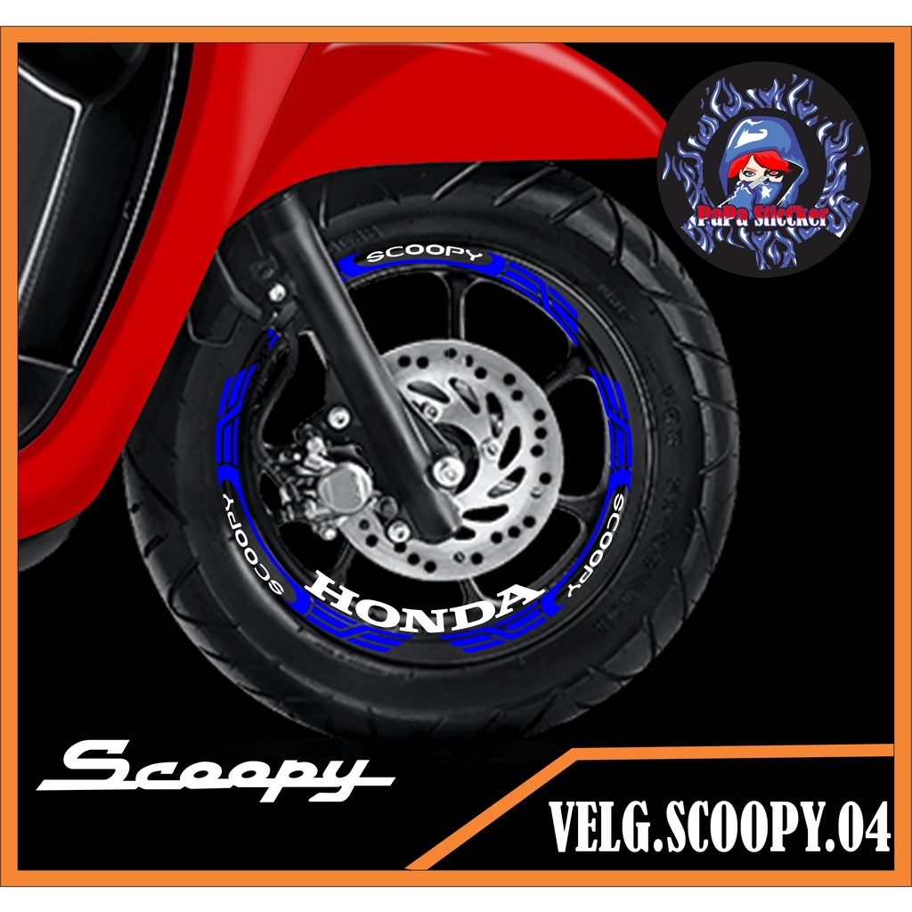 STIKER VELG SCOOPY CUTTING STICKER VELG SCOOPY CUTTING VARIASI HONDA SCOOPY LIS BAN/VELG 04