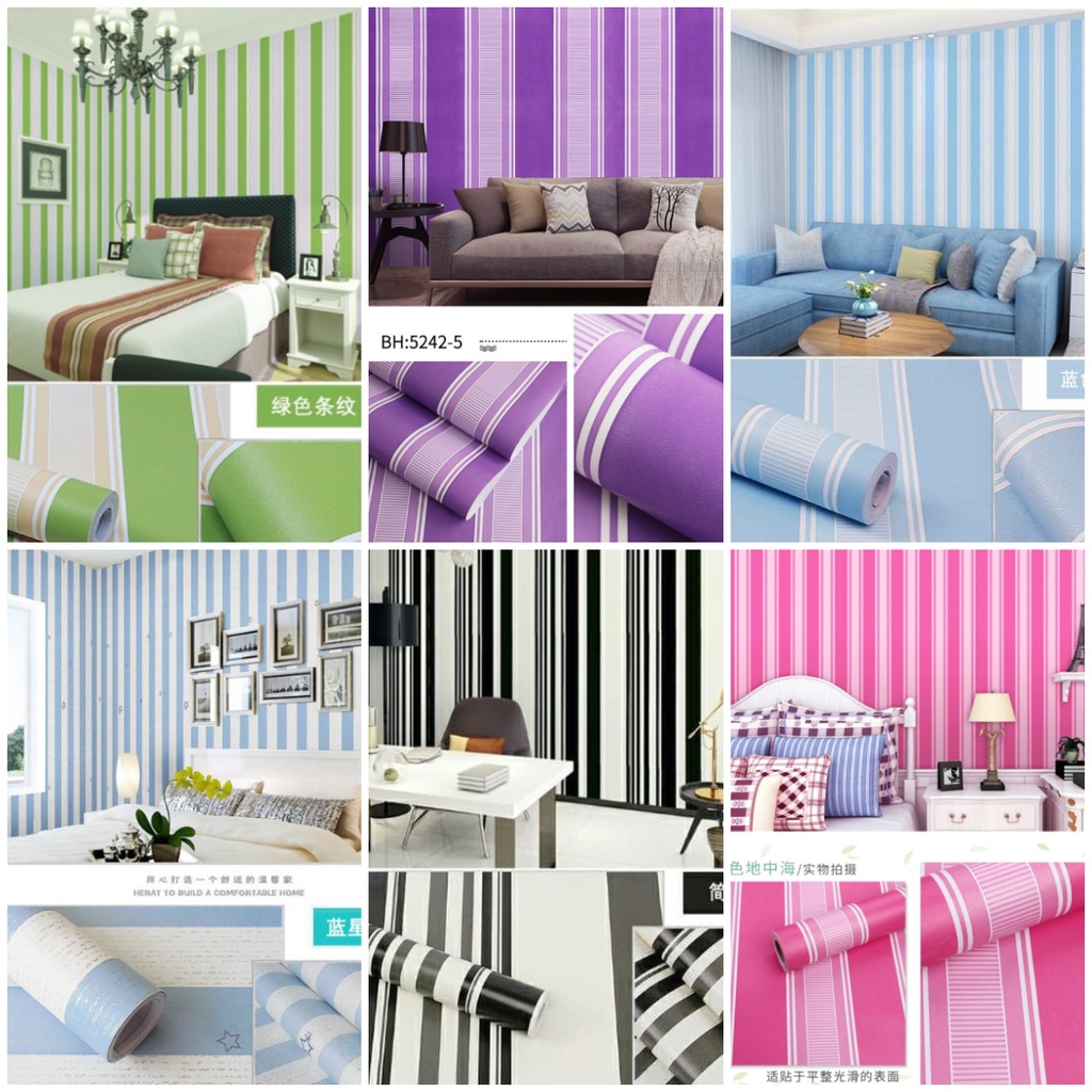 TERMURAH WALLPAPER STIKER DINDING MOTIF SALUR WALLPAPER DINDING 3D WALLPAPER UK 45CM X 4M