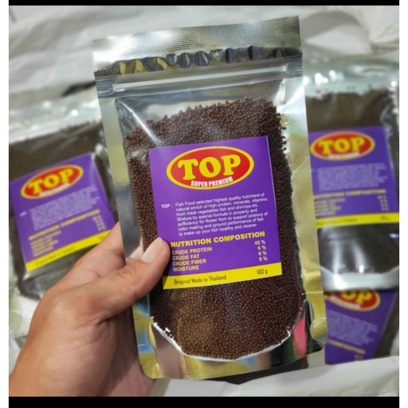 pelet top thailand 100gr pakan burayak louhan cupang dll