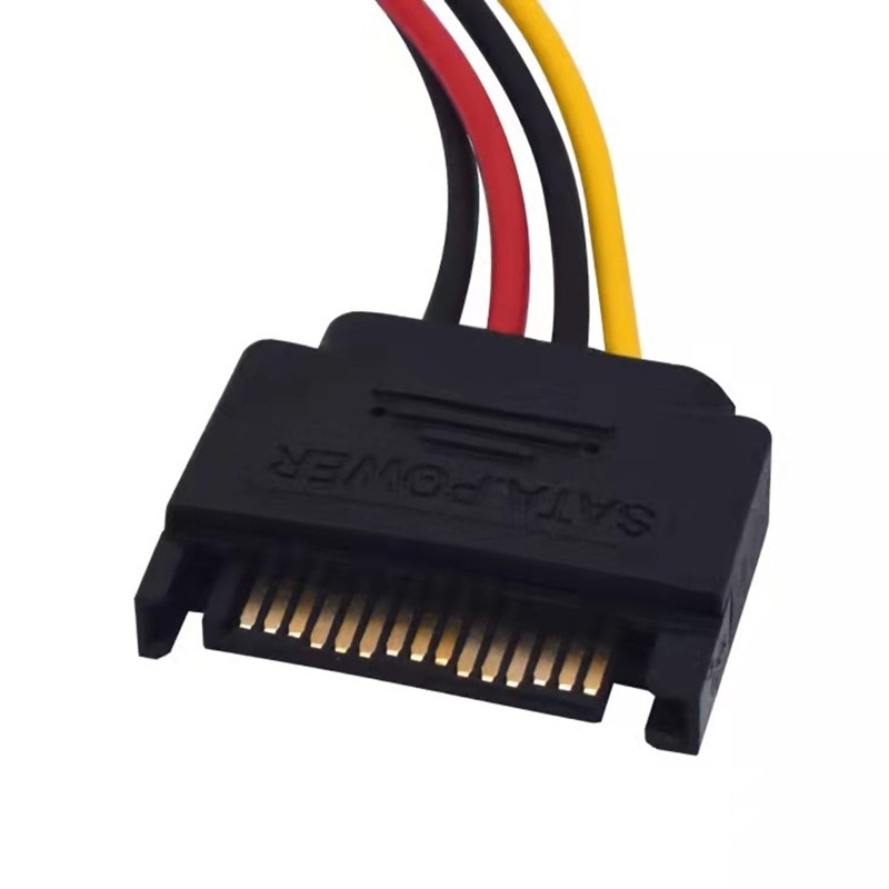 Btsg 2PCS Mini 4Pin IDE Ke 15Pin Hardisk Power Supply Kabel Ekstensi 4P 15P