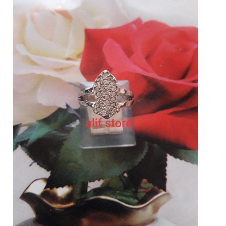 (SALE) cincin terompah permata wanita.batu zirkon