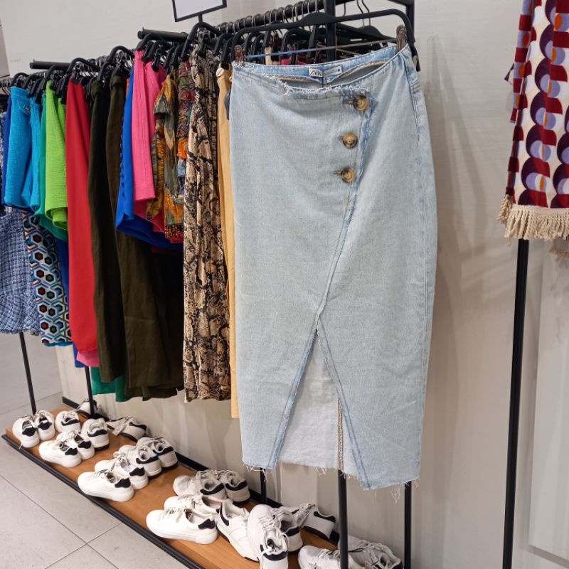 ZARA ORIGINAL MAXI DRESS Brokat Knit Rajut Bordir Satin Linen Katun