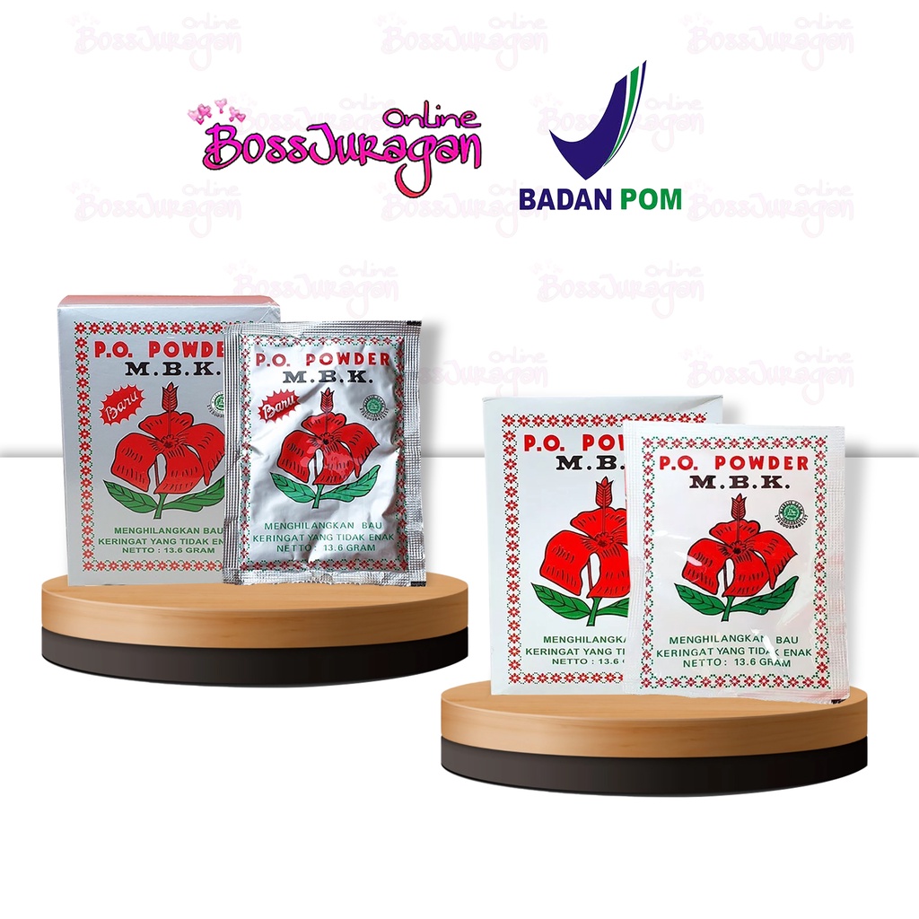 (BOSS) BEDAK POWDER MBK Putih | MBK Silver - 13.6 g | BEDAK MBK Penghilang Bau Badan