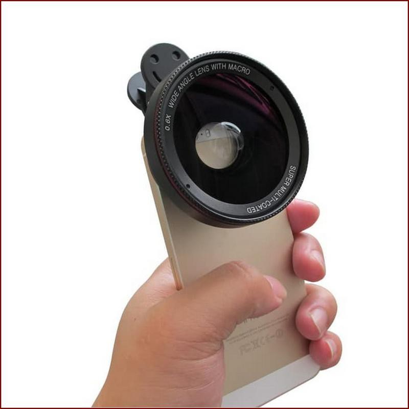 Smartphone 0.6X Lensa Super Wide Angle HD Micro With Glass Lens