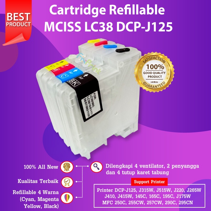 Cartridge Tinta MCISS LC38 LC39 LC67 Refill J125 J315 J415 J515 J265