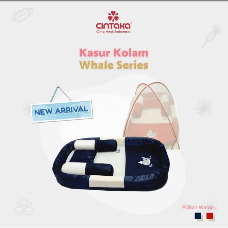 Kasur Kolam Bayi Set Whale Series CINTAKA + Kelambu Kasur Bayi Perlengkapan Tidur Bayi