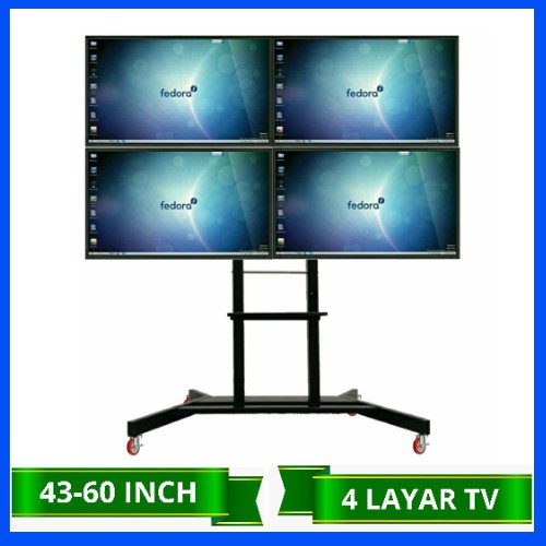 Bracket/Braket/Breket TV Standing 43-60 inch, 4 Layar TV Xtra Durable Stand TV