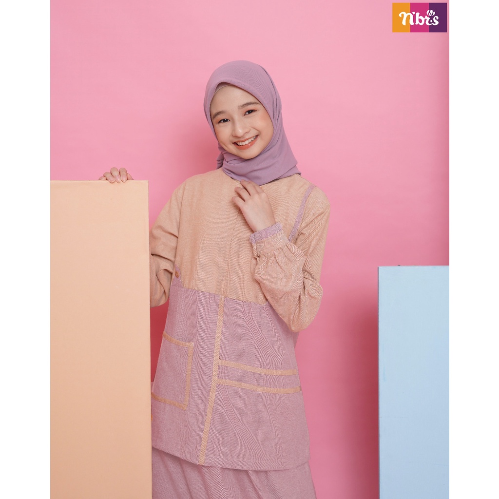 Nibras Teen NT 74 Material Bahan Oxford Flat Pakaian Remaja Simple Terbaru By Nibras Teen