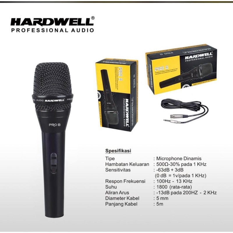 Mic Cable Hardwell / Mic Kabel Hardwell PRO 8 Original