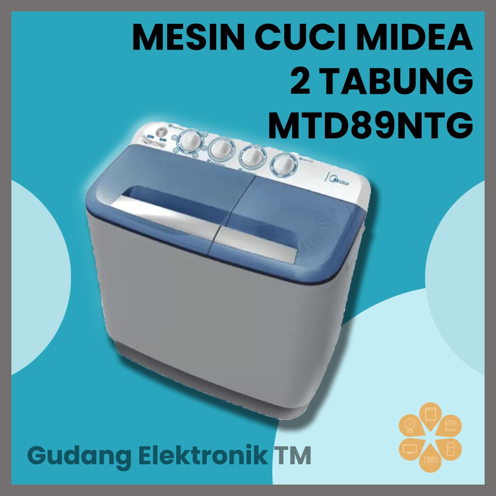 Mesin Cuci Midea 2 Tabung MTD89NTG
