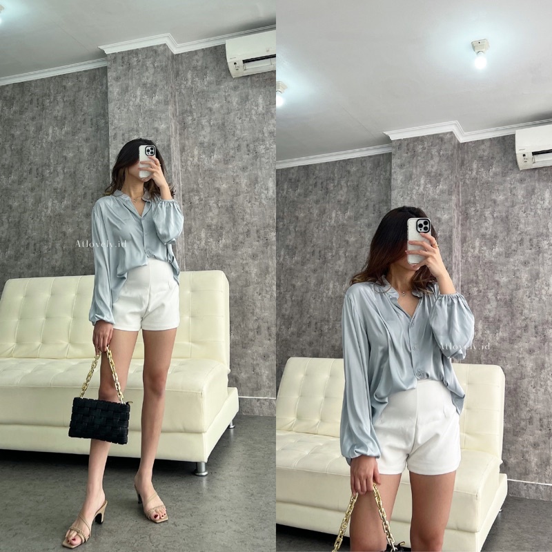 Harper Top | Satin blouse / Satin top / Kemeja satin