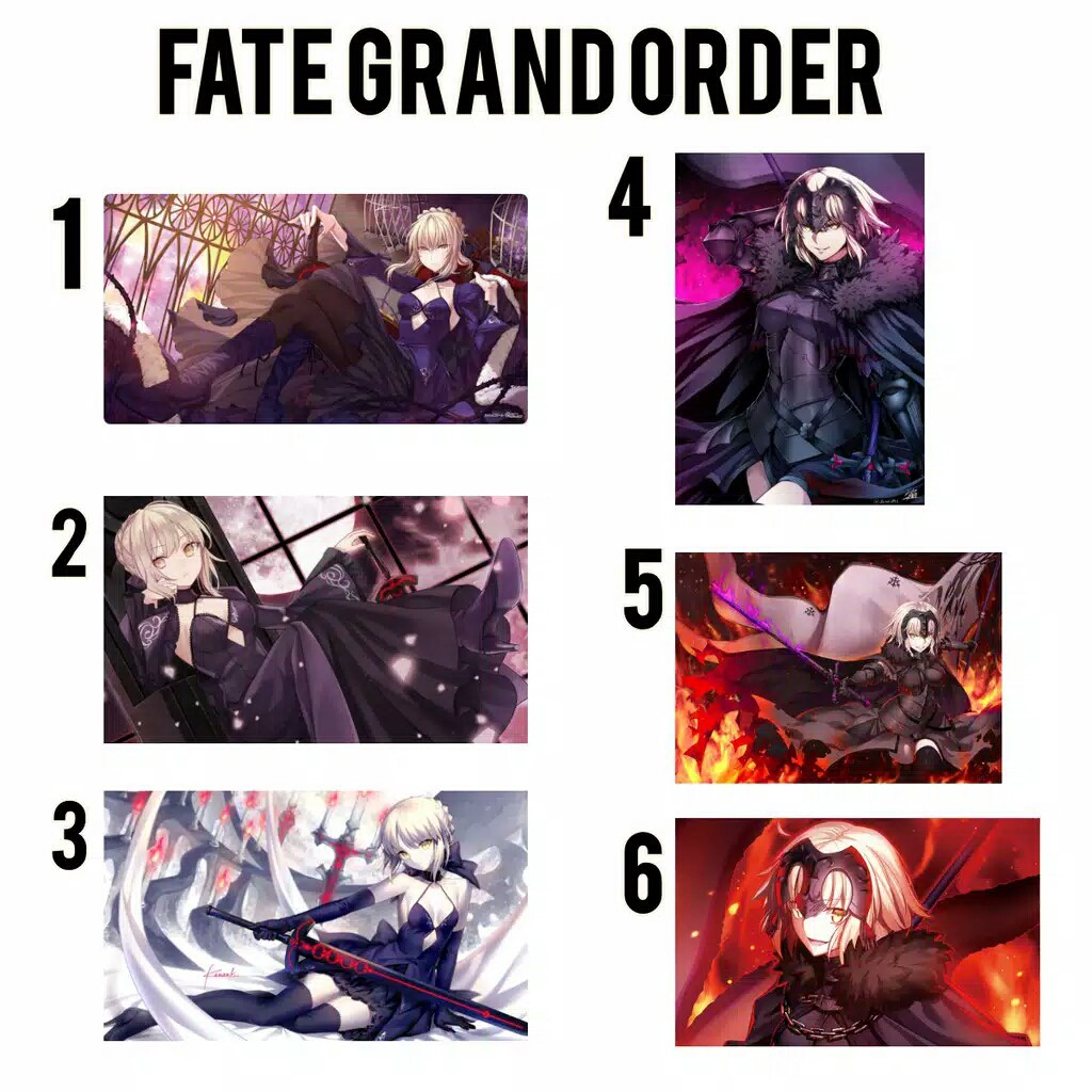 Langsung Kirim Poster Fate Grand Order Saber Alter Anime
