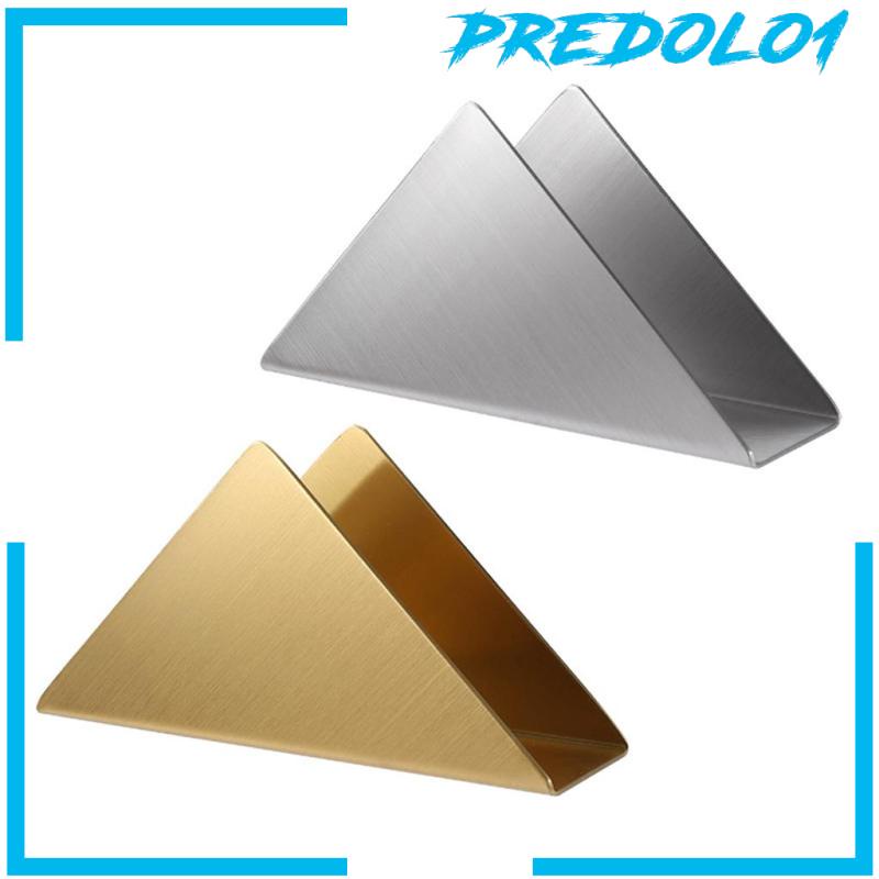 [PREDOLO1] Triangle Napkin Holder Organizer Container Paper for Car Dining Living Room Gold